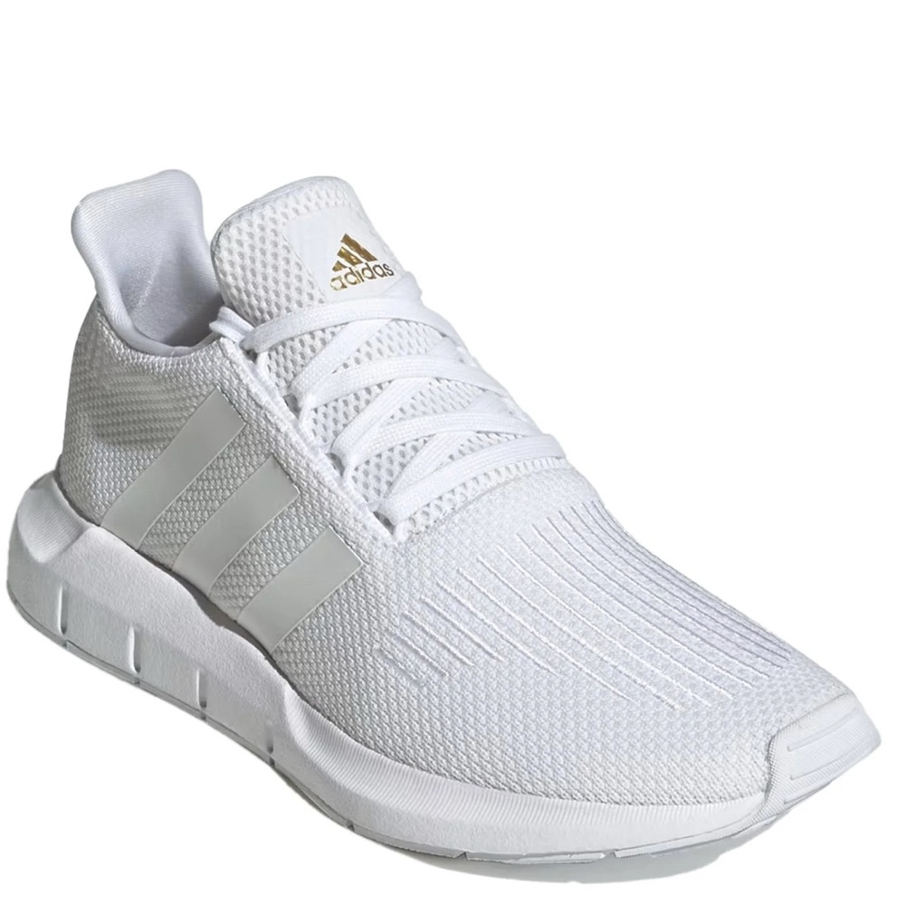 Adidas swift Run 1.0 triple White and Gold Sneakers